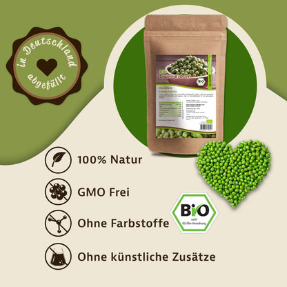 Mynatura Grüne Bio Erbsen – im Beutel ab 1kg