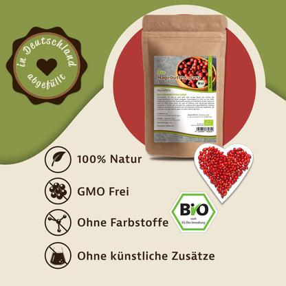 Bio Hagebutten ganz getrocknet - im Beutel ab 1kg