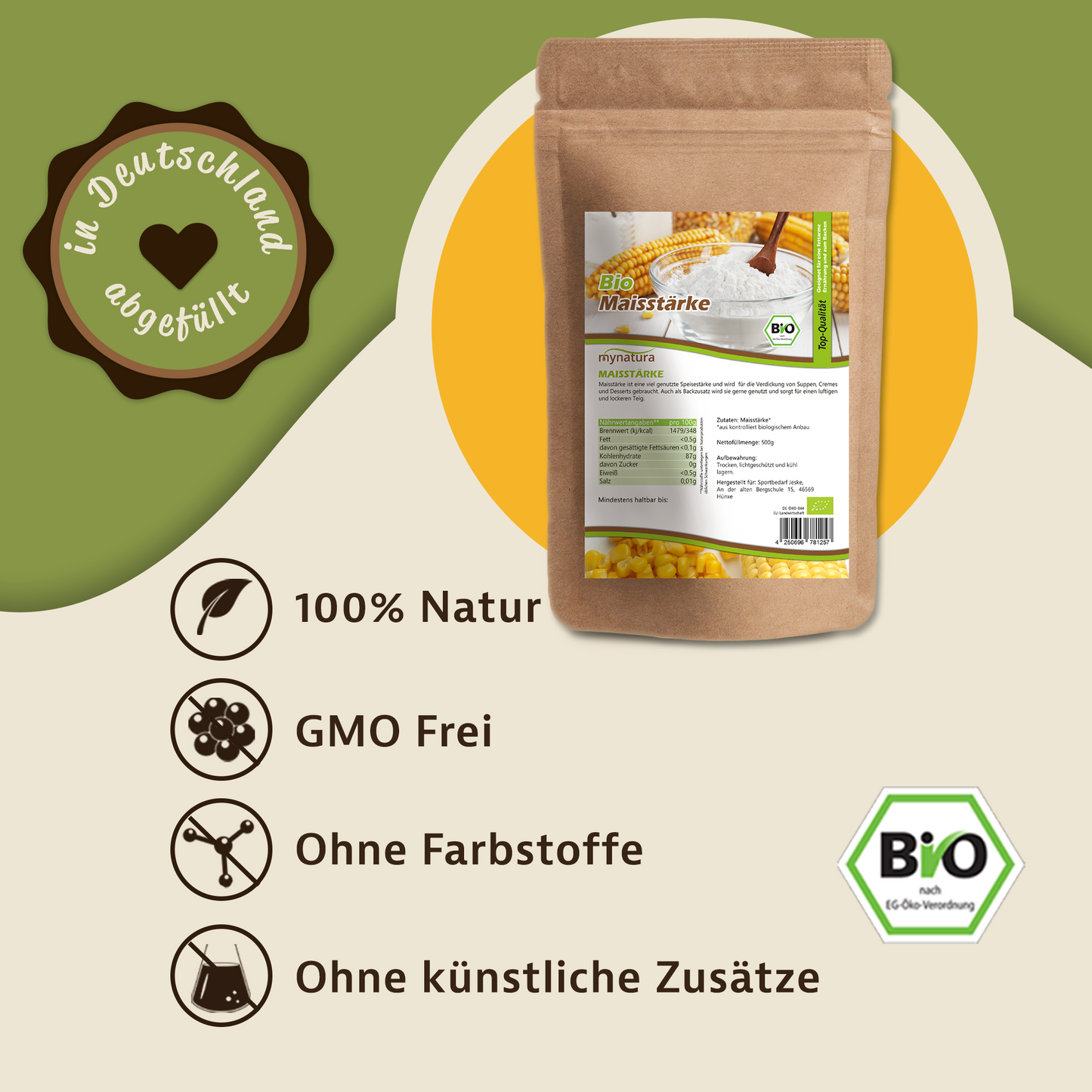Mynatura Bio Maisstärke im Beutel ab 500g