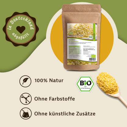 Mynatura Bio Hirseflocken aus Goldhirse – im Beutel ab 500g