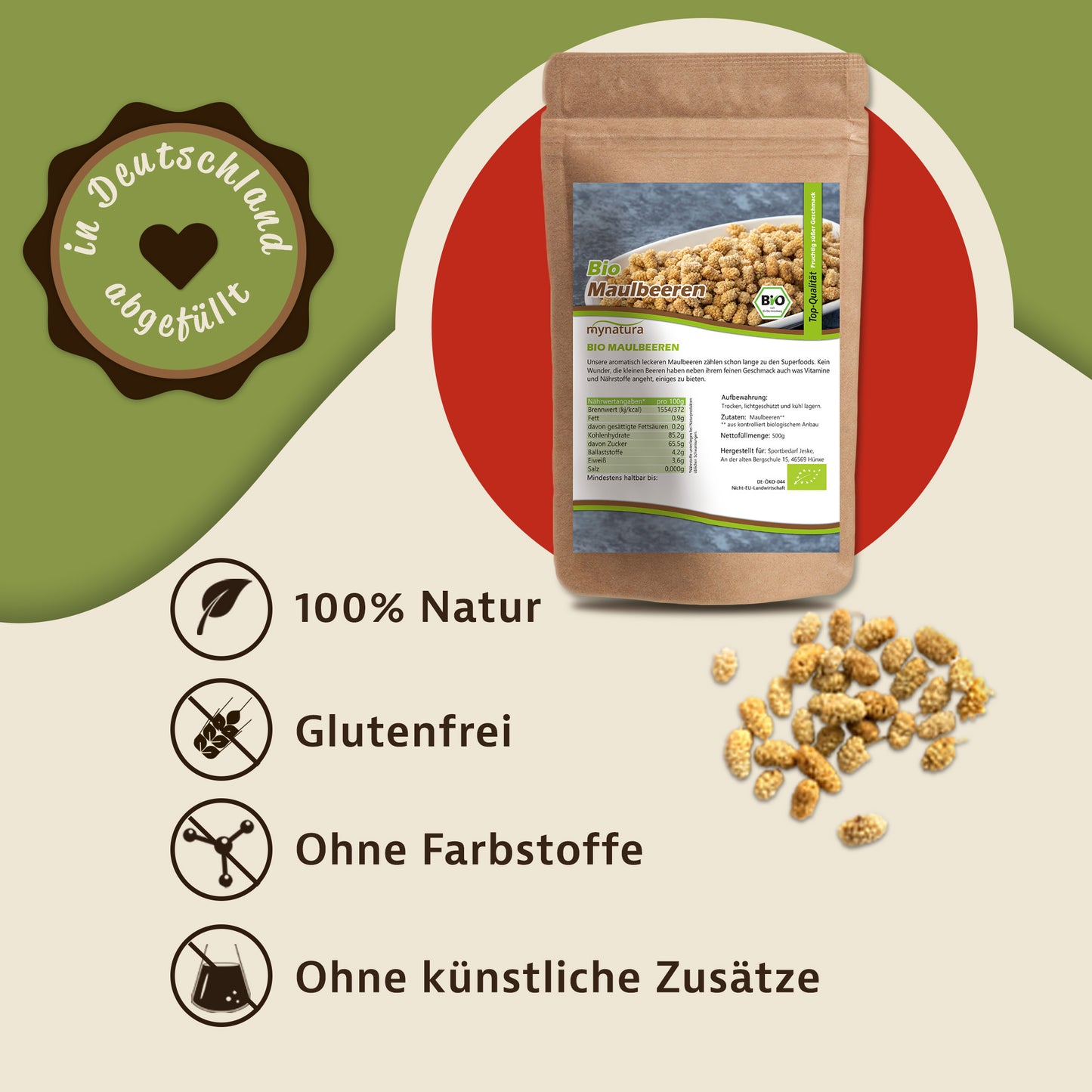 Bio Maulbeeren - im Beutel ab 500g