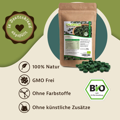 Mynatura Bio Chlorella Tabletten im Beutel ab 500g