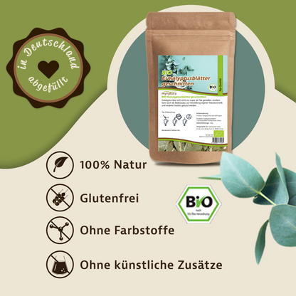 Bio Eukalyptusblätter geschnitten und getrocknet – im Beutel ab 100g