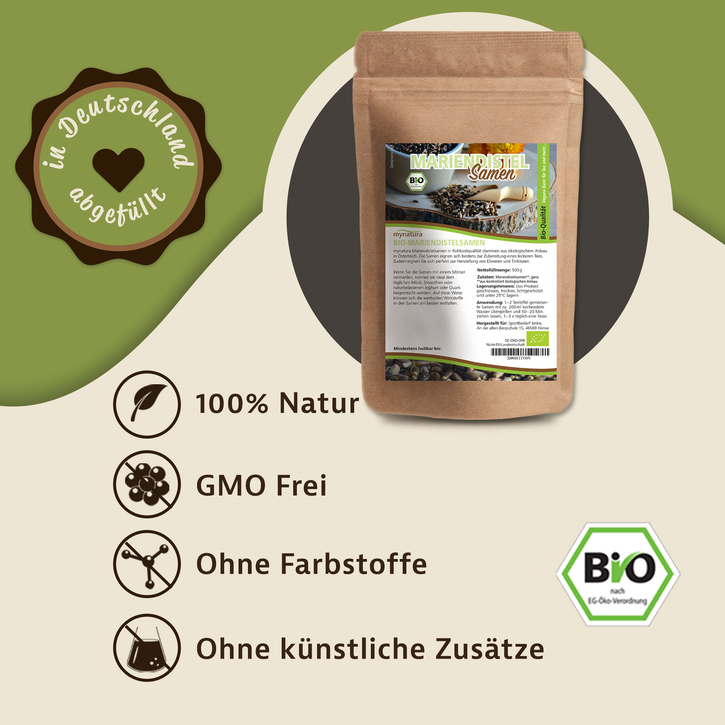 Mynatura Bio Mariendistelsamen im Beutel ab 500g