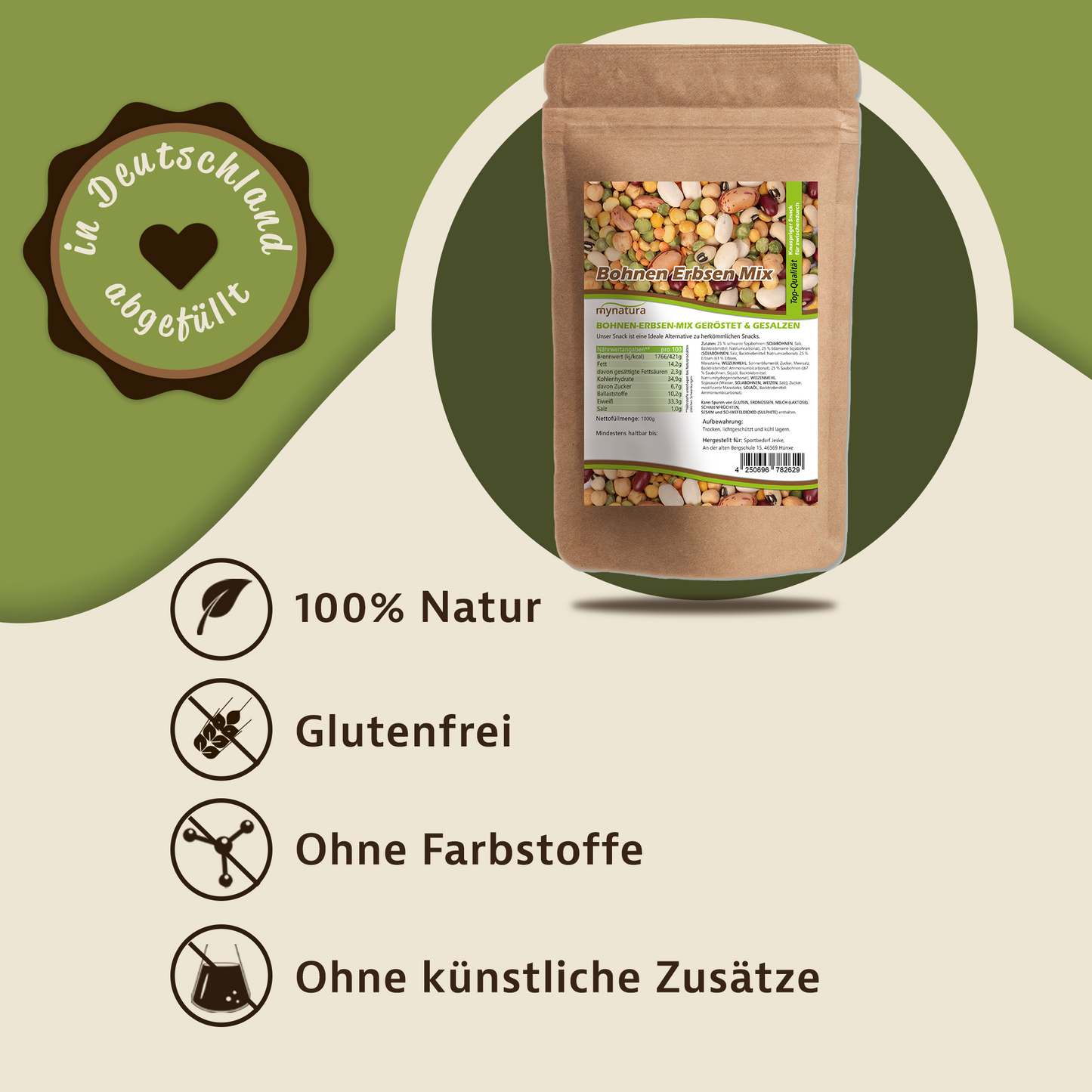 Gerösteter Bohnen-Erbsen-Mix – im Beutel ab 1kg