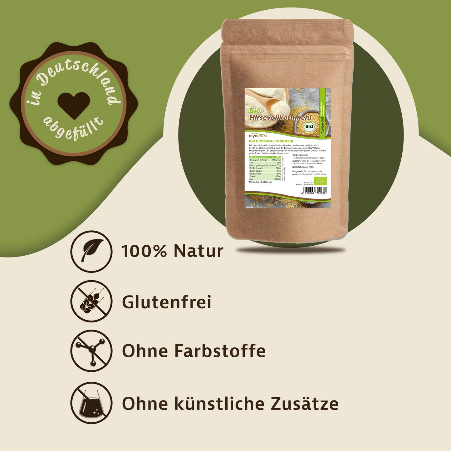 Bio Hirsemehl glutenfrei - im Beutel ab 1kg