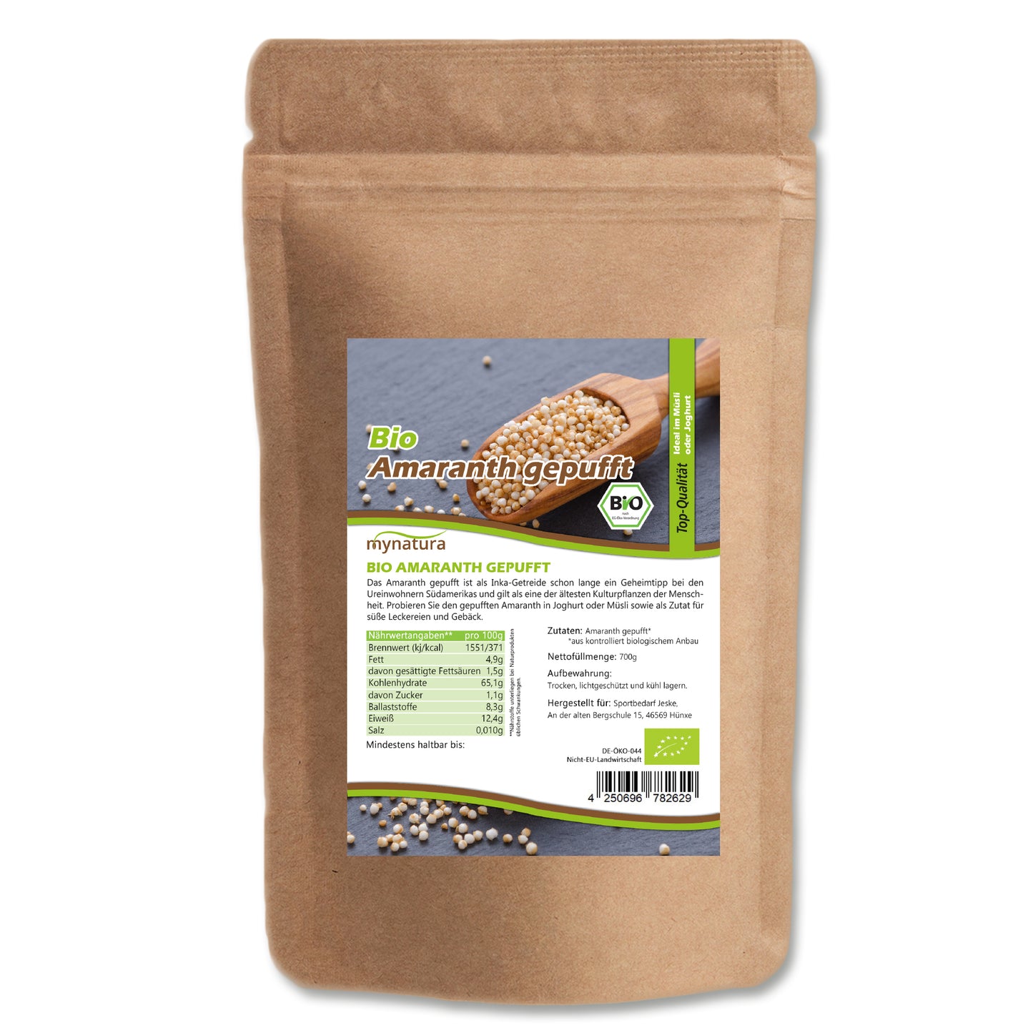 Bio Amaranth gepufft - im Beutel ab 700g
