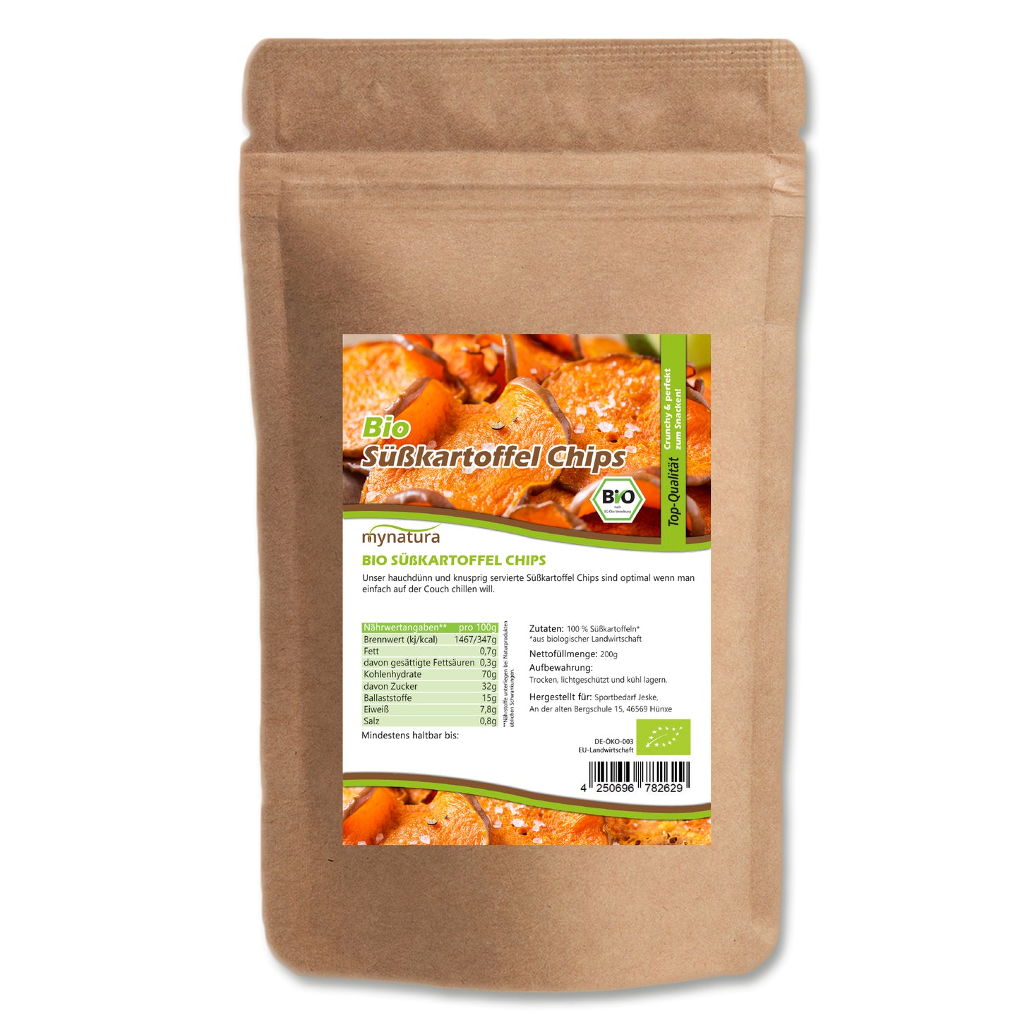 Bio Süßkartoffelchips - im Beutel ab 200g